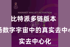 比特派多链版本  收场数字宇宙中的真实去中心化